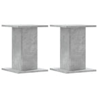 vidaXL Lautsprecherständer 2 Stk. Betongrau 30x30x40 cm Holzwerkstoff