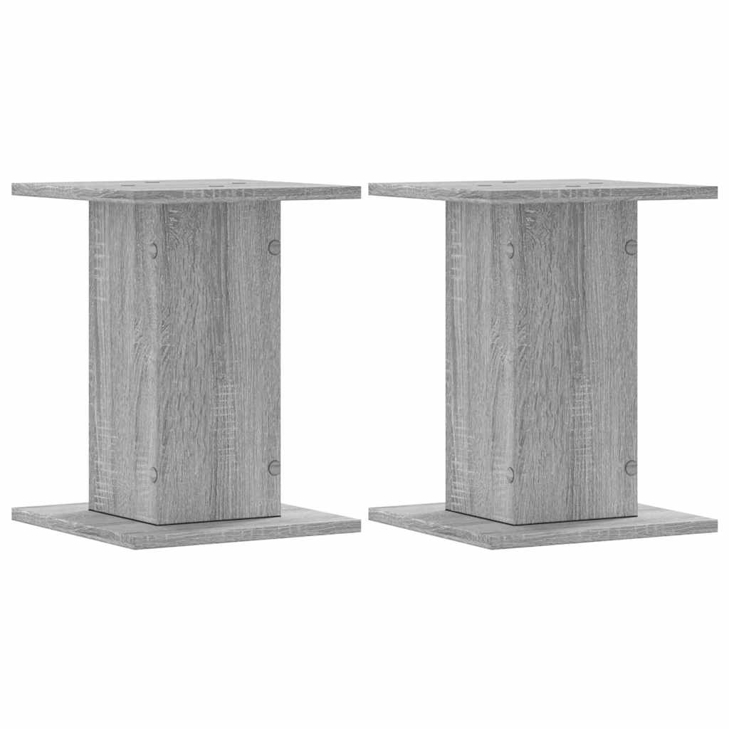vidaXL Lautsprecherständer 2 Stk. Grau Sonoma 30x30x40cm Holzwerkstoff