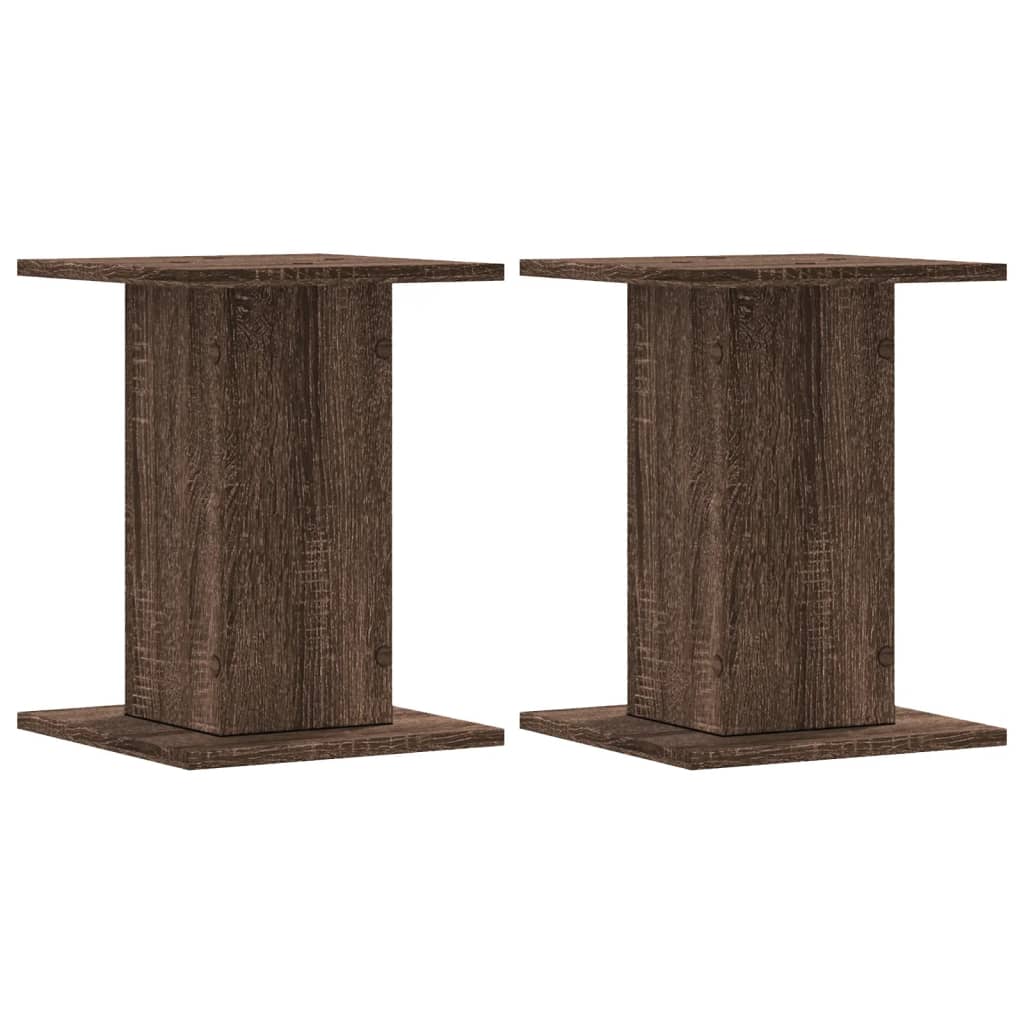 vidaXL Lautsprecherständer 2 Stk. Braun Eichen-Optik 30x30x40 cm