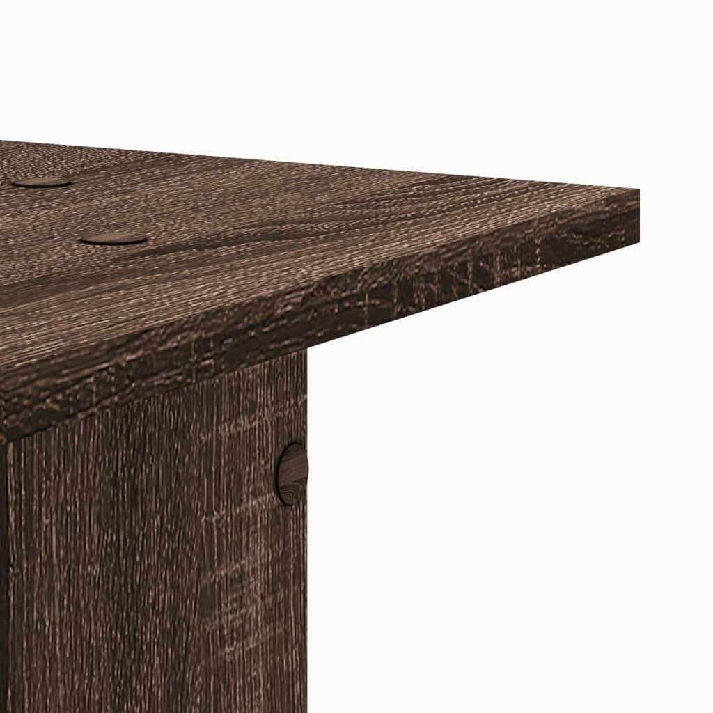 vidaXL Lautsprecherständer 2 Stk. Braun Eichen-Optik 30x30x40 cm