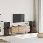 vidaXL Lautsprecherständer 2 Stk. Braun Eichen-Optik 30x30x40 cm