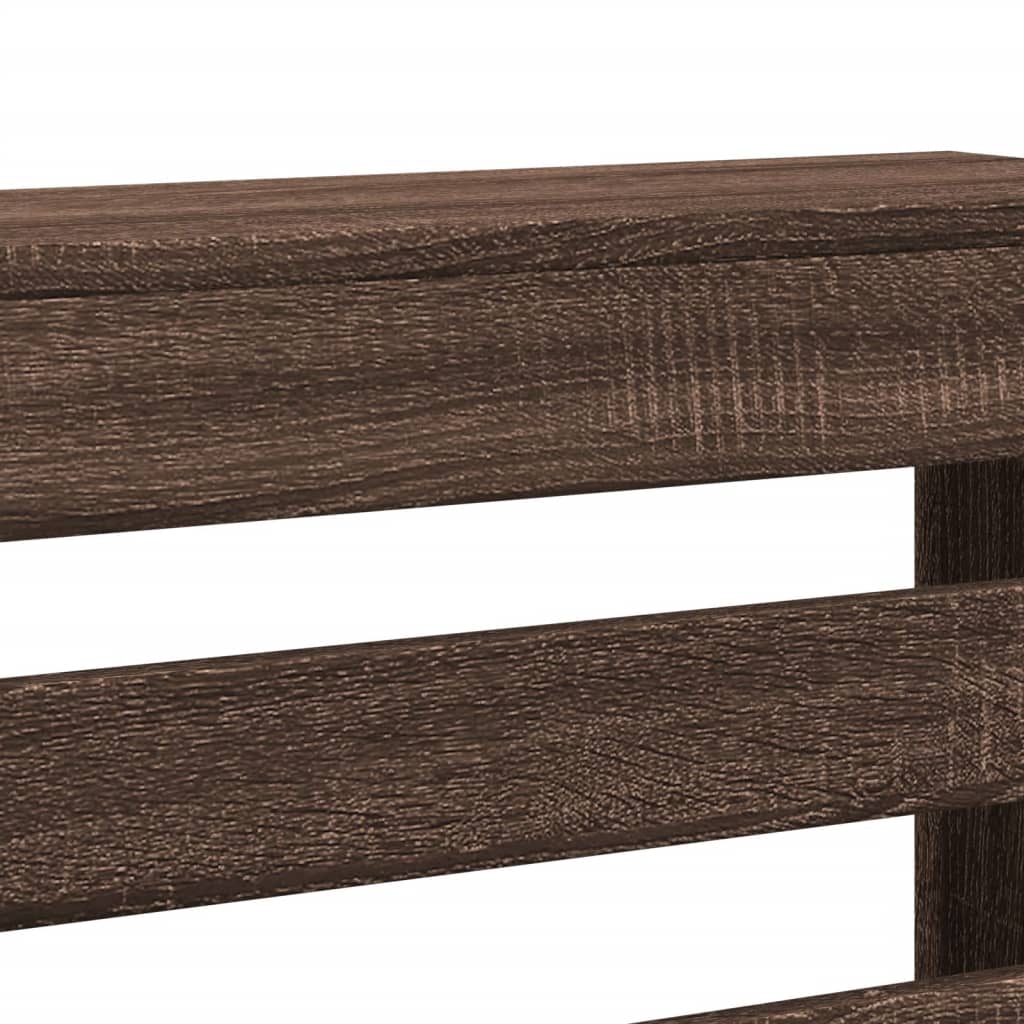 vidaXL Heizkörperverkleidung Braun Eiche 104x20x82 cm Holzwerkstoff