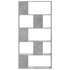 vidaXL Bücherregal 5 Böden Betongrau 80,5x23,5x162,5 cm Holzwerkstoff