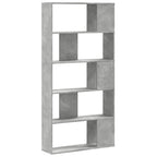 vidaXL Bücherregal 5 Böden Betongrau 80,5x23,5x162,5 cm Holzwerkstoff
