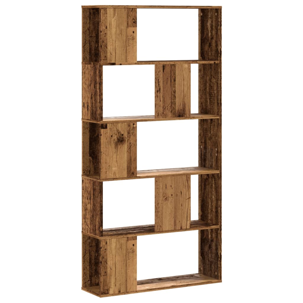 vidaXL Bücherregal 5 Böden Altholz 80,5x23,5x162,5 cm Holzwerkstoff