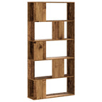 vidaXL Bücherregal 5 Böden Altholz 80,5x23,5x162,5 cm Holzwerkstoff