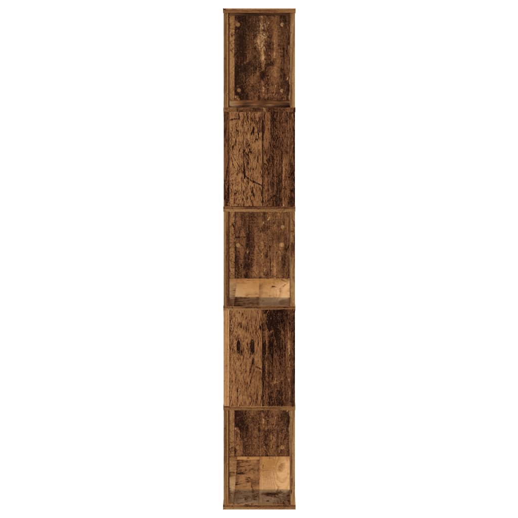 vidaXL Bücherregal 5 Böden Altholz 80,5x23,5x162,5 cm Holzwerkstoff
