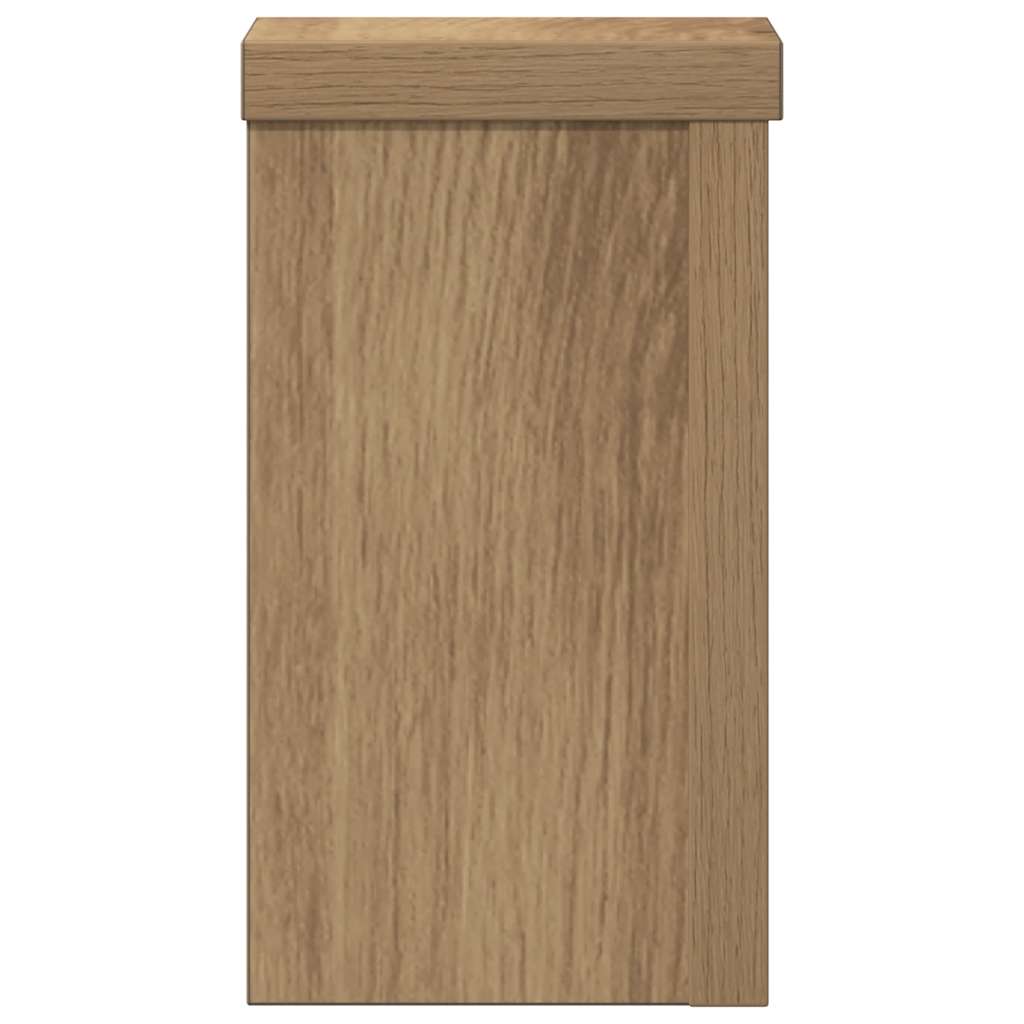 vidaXL Pflanzenständer 2 Stk. Artisan-Eiche 10x10x18 cm Holzwerkstoff