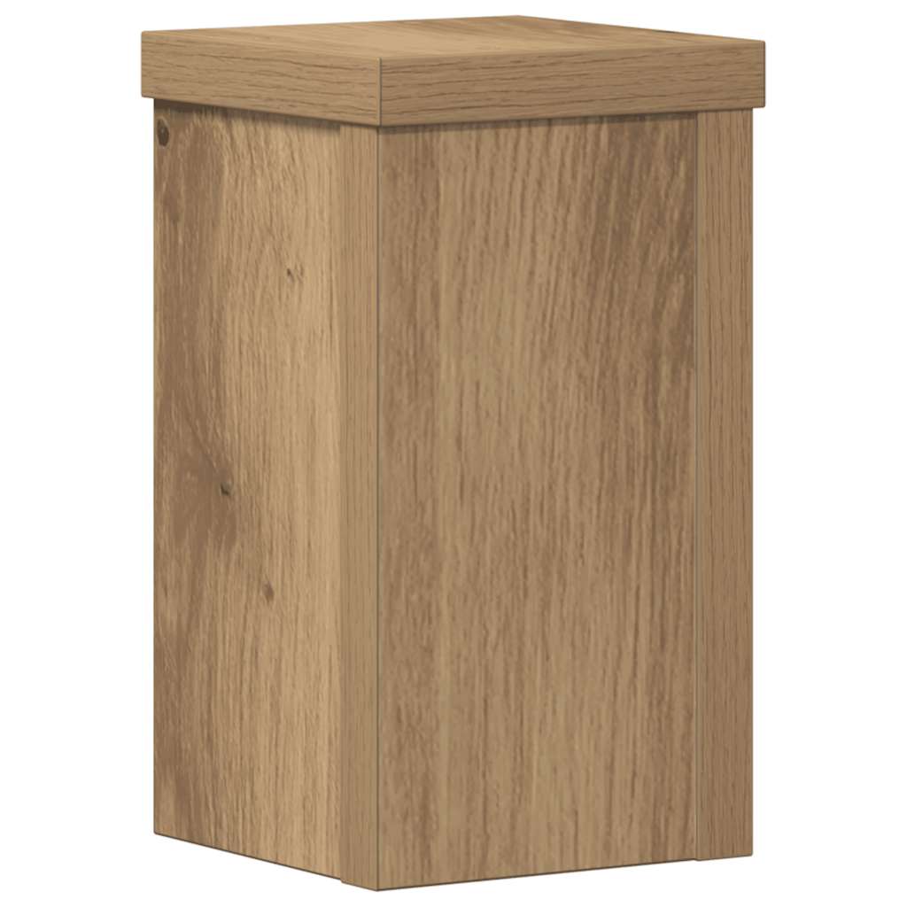 vidaXL Pflanzenständer 2 Stk. Artisan-Eiche 10x10x18 cm Holzwerkstoff