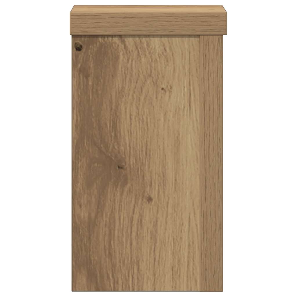 vidaXL Pflanzenständer 2 Stk. Artisan-Eiche 10x10x18 cm Holzwerkstoff