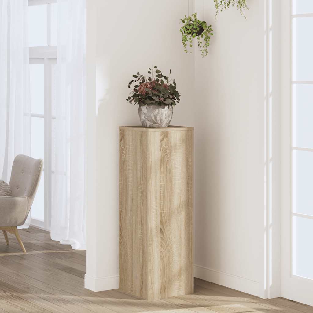 vidaXL Pflanzenständer Sonoma-Eiche 33x33x100 cm Holzwerkstoff