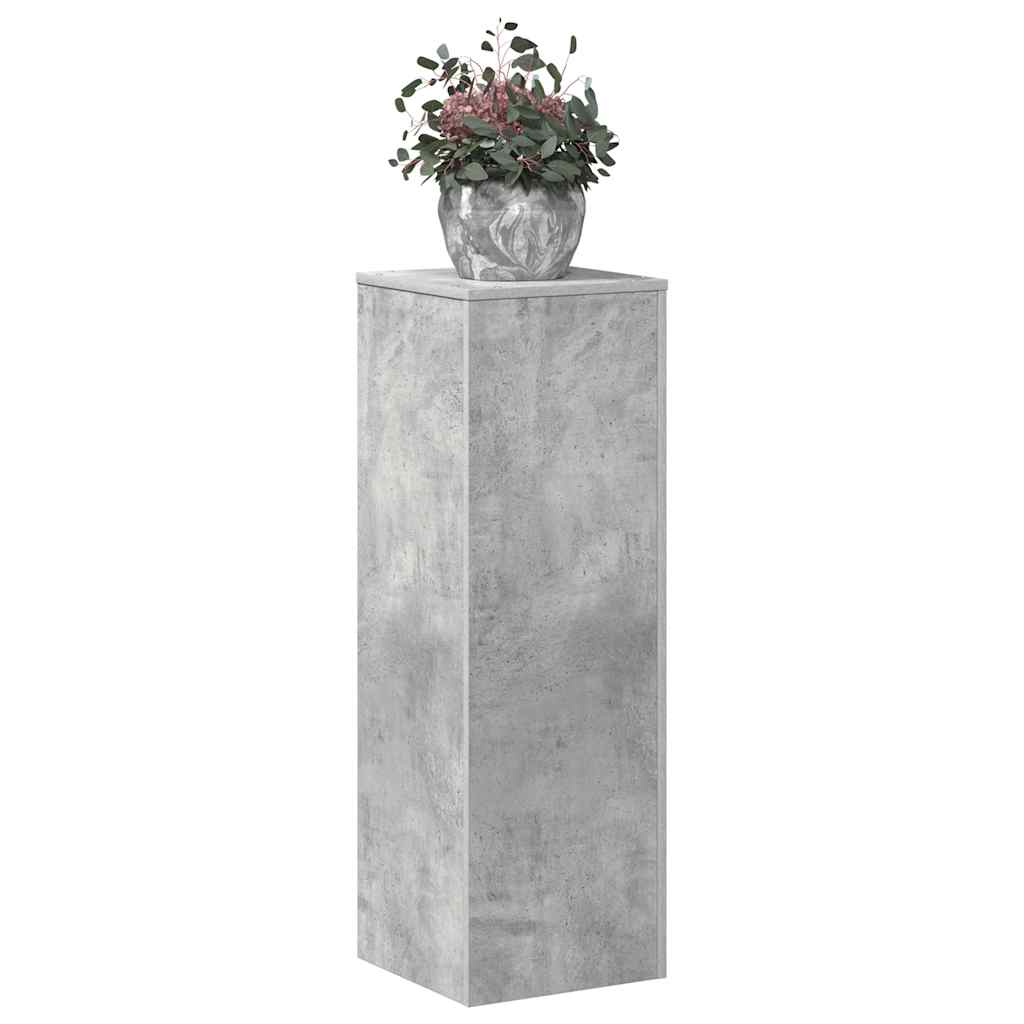 vidaXL Pflanzenständer Betongrau 33x33x100 cm Holzwerkstoff