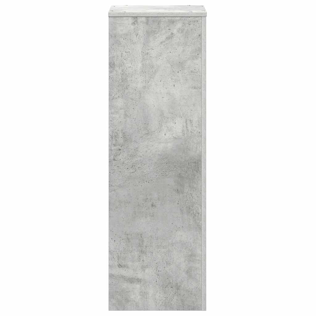 vidaXL Pflanzenständer Betongrau 33x33x100 cm Holzwerkstoff