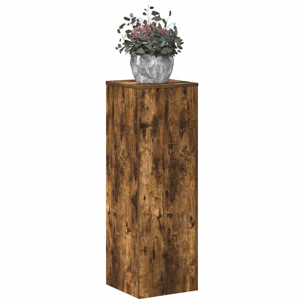 vidaXL Pflanzenständer Räuchereiche 33x33x100 cm Holzwerkstoff