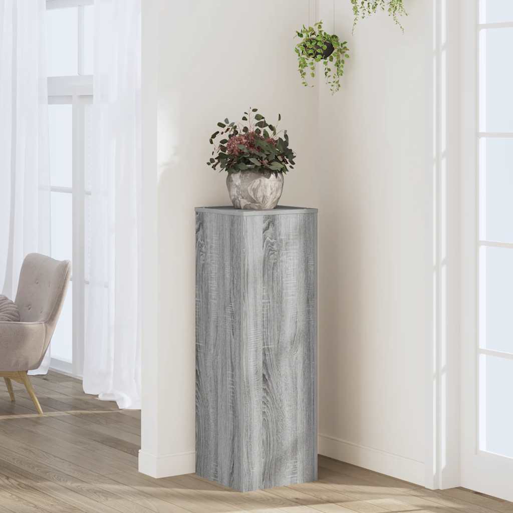 vidaXL Pflanzenständer Grau Sonoma 33x33x100 cm Holzwerkstoff