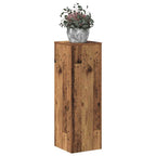 vidaXL Pflanzenständer Altholz-Optik 33x33x100 cm Holzwerkstoff