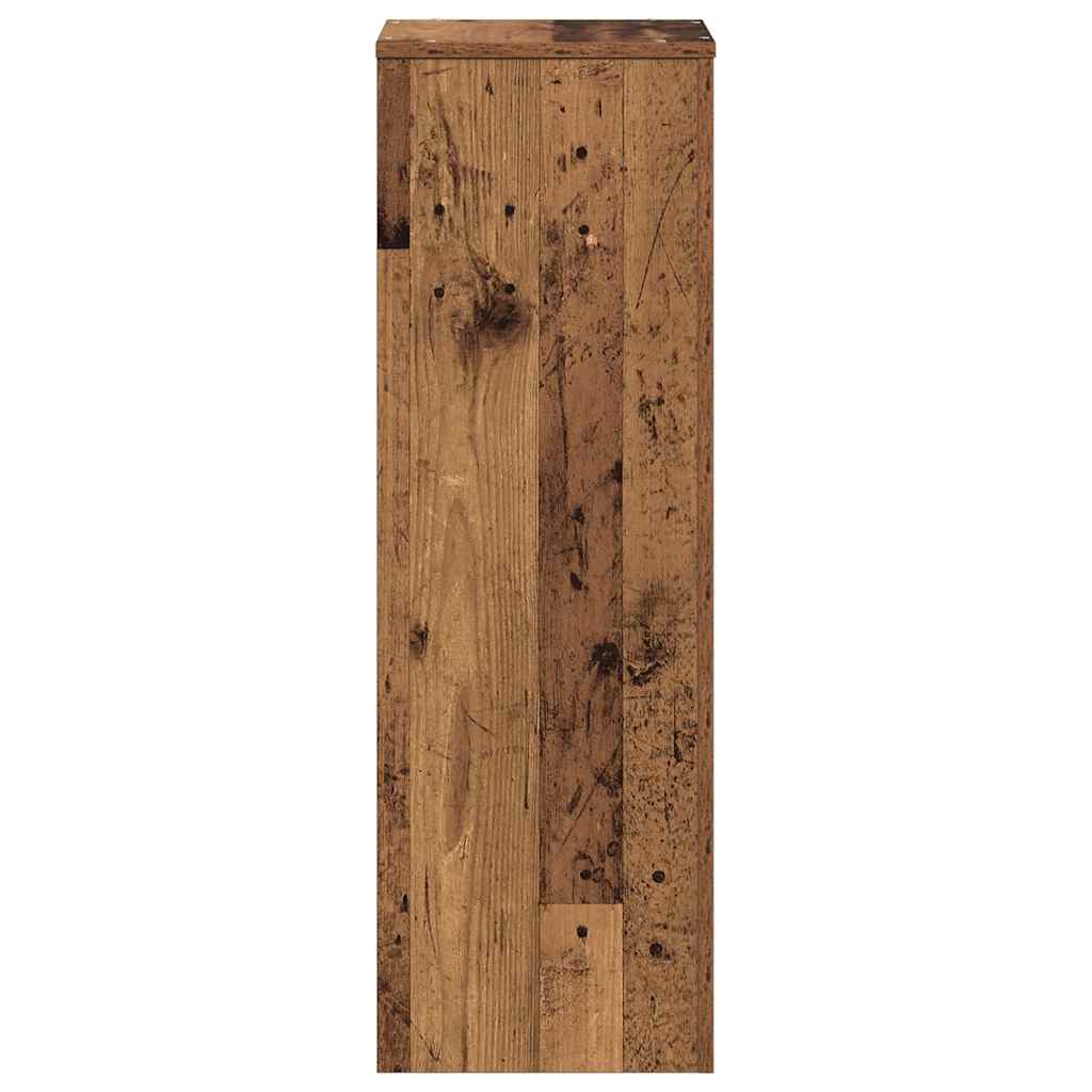 vidaXL Pflanzenständer Altholz-Optik 33x33x100 cm Holzwerkstoff