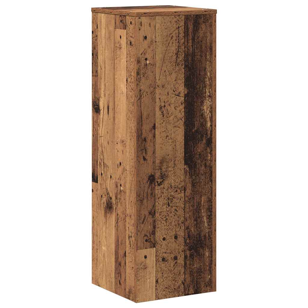 vidaXL Pflanzenständer Altholz-Optik 33x33x100 cm Holzwerkstoff