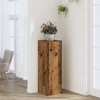vidaXL Pflanzenständer Altholz-Optik 33x33x100 cm Holzwerkstoff