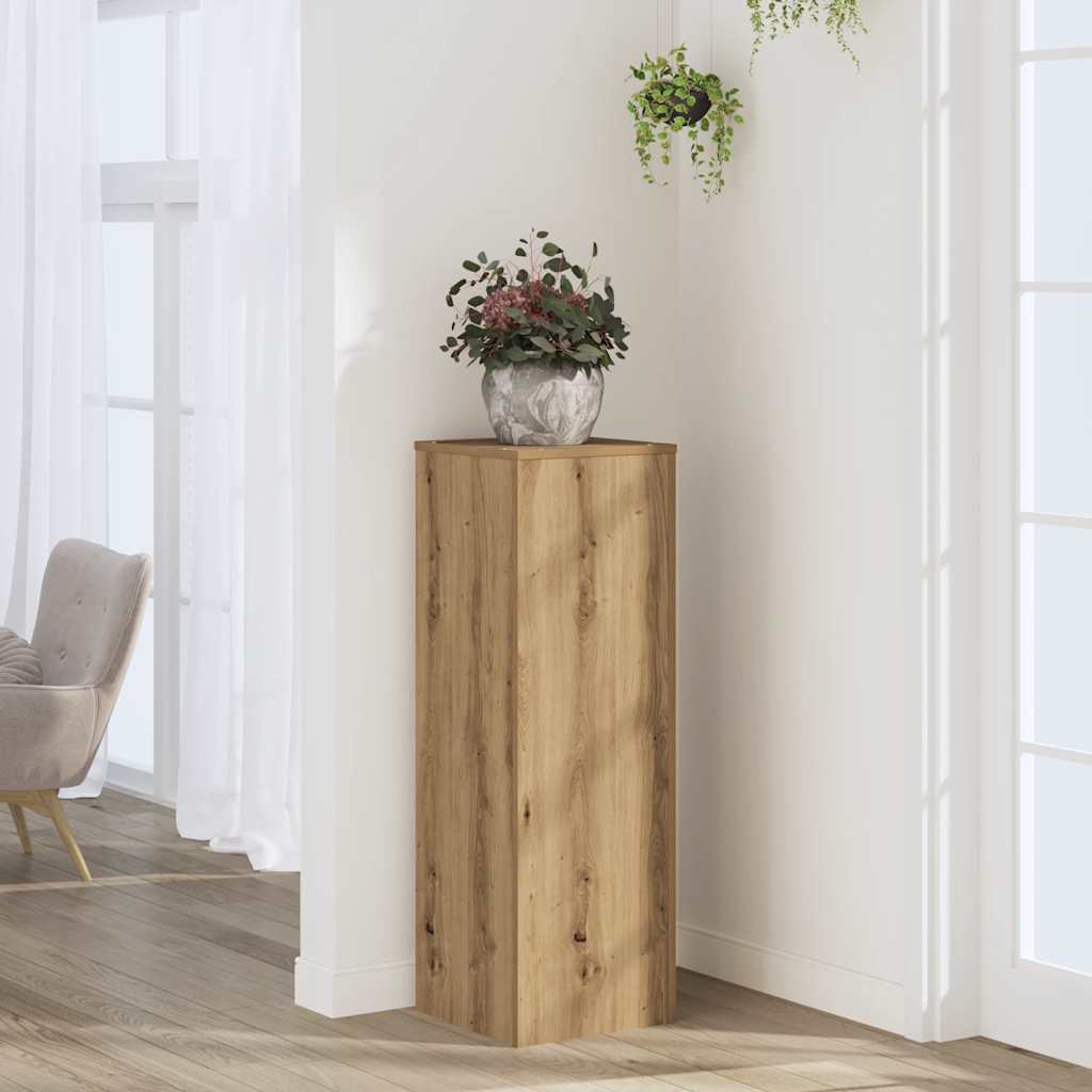 vidaXL Pflanzenständer Artisan-Eiche 33x33x100 cm Holzwerkstoff