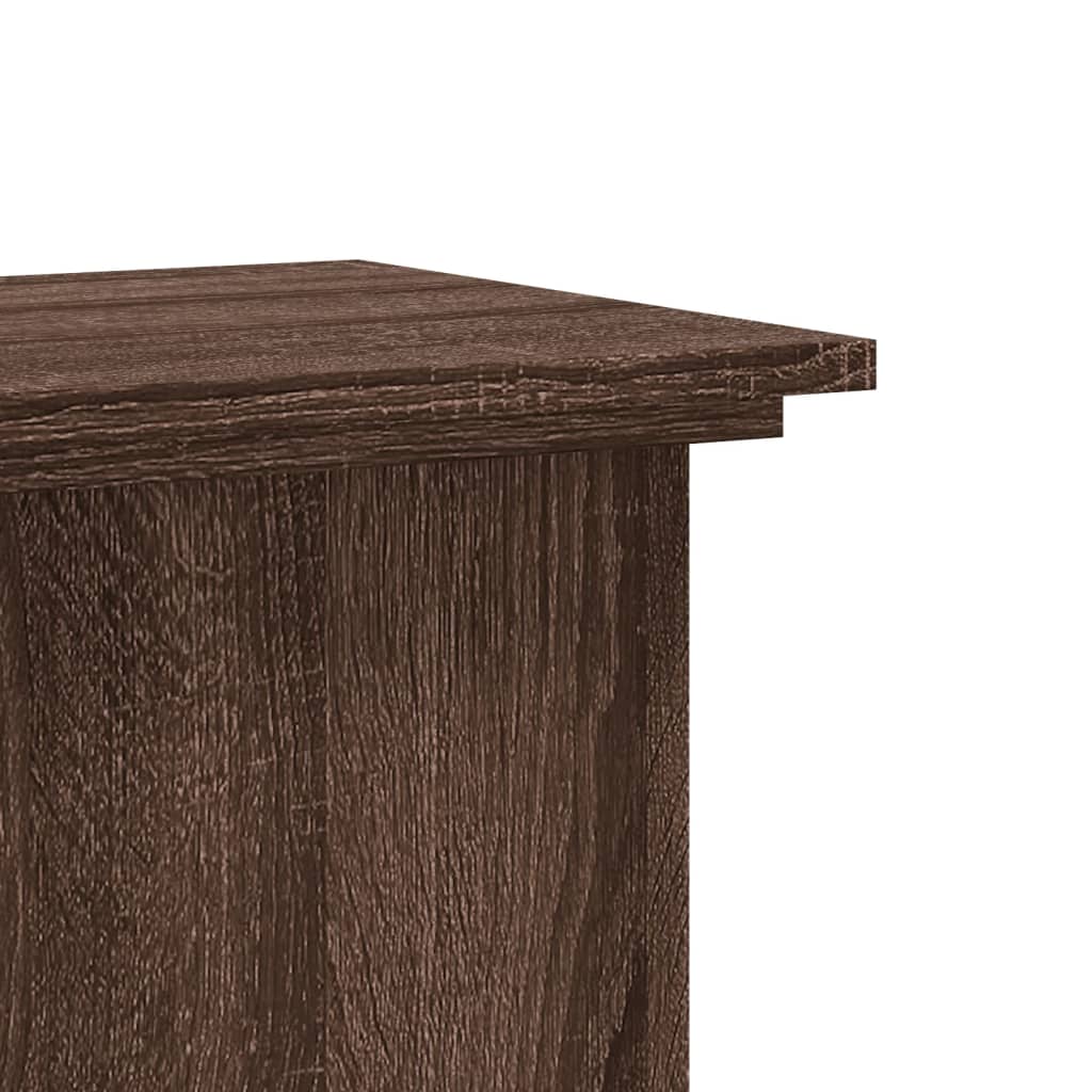 vidaXL Pflanzenständer Braun Eichen-Optik 33x33x60 cm Holzwerkstoff