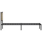 vidaXL Metallbett ohne Matratze Sonoma-Eiche 75x190 cm