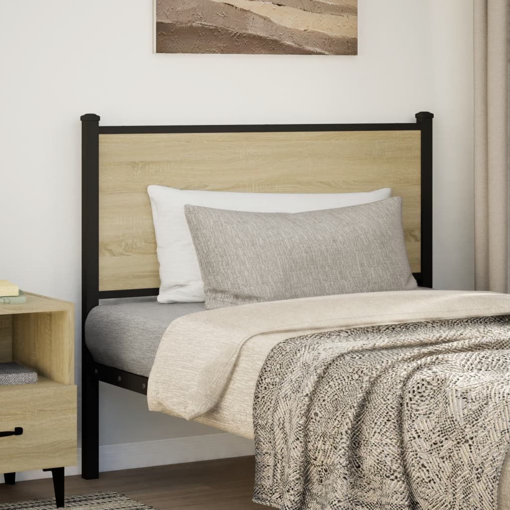 vidaXL Ersatz-Kopfteil Sonoma-Eiche 107 cm Holzwerkstoff und Stahl