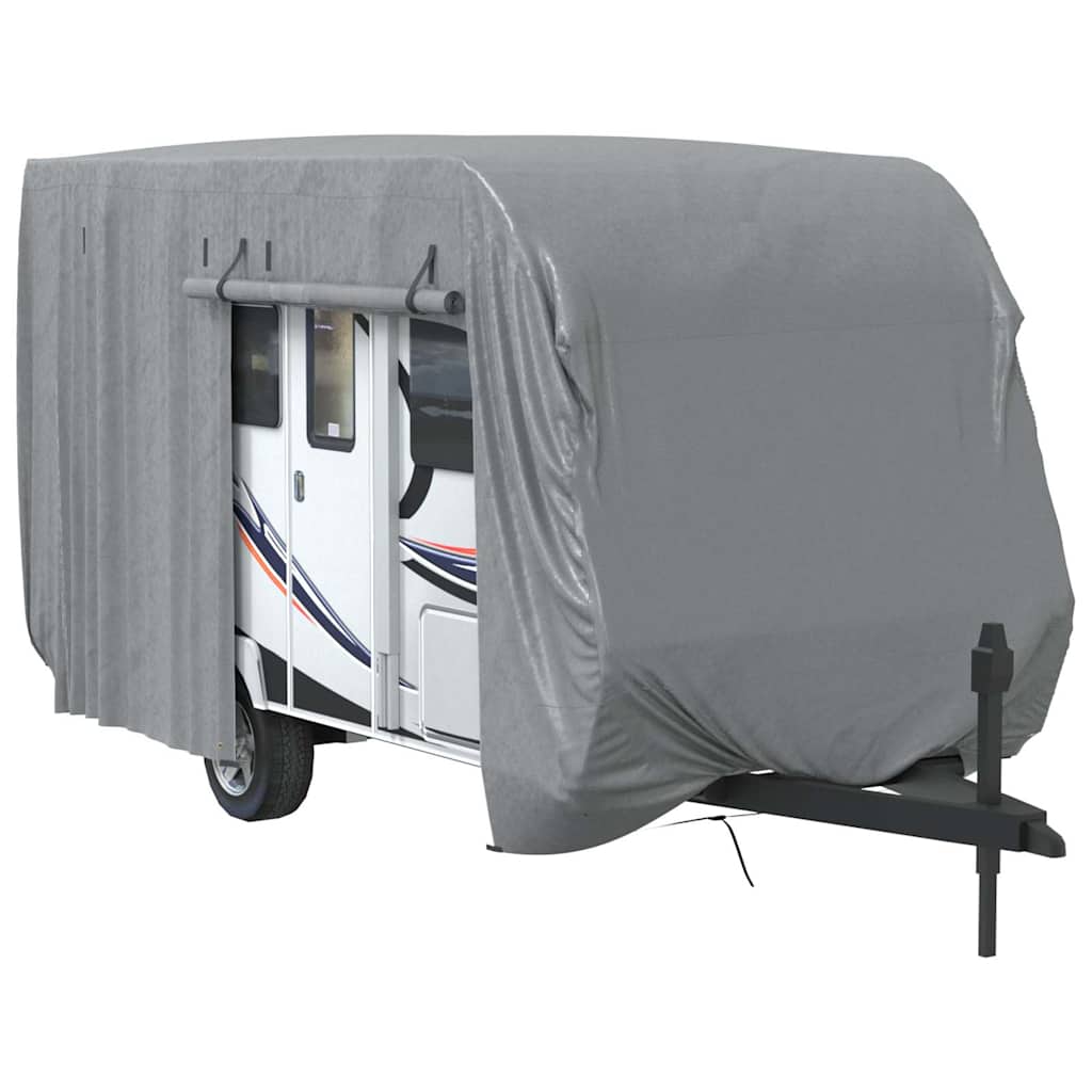 vidaXL Schutzhülle für Wohnwagen Grau 460x250x220 cm Vliesstoff