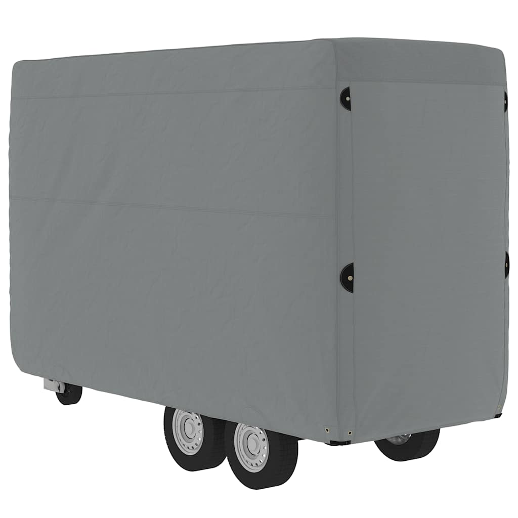 vidaXL Schutzhülle für Pferdeanhänger Grau 376x168x240 cm Vliesstoff