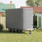 vidaXL Schutzhülle für Pferdeanhänger Grau 376x168x240 cm Vliesstoff