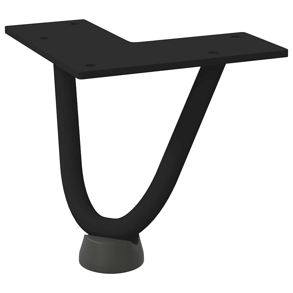 vidaXL Haarnadelbeine für Couchtisch 4 Stk. Schwarz 10 cm Massivstahl