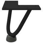 vidaXL Haarnadelbeine für Couchtisch 4 Stk. Schwarz 10 cm Massivstahl