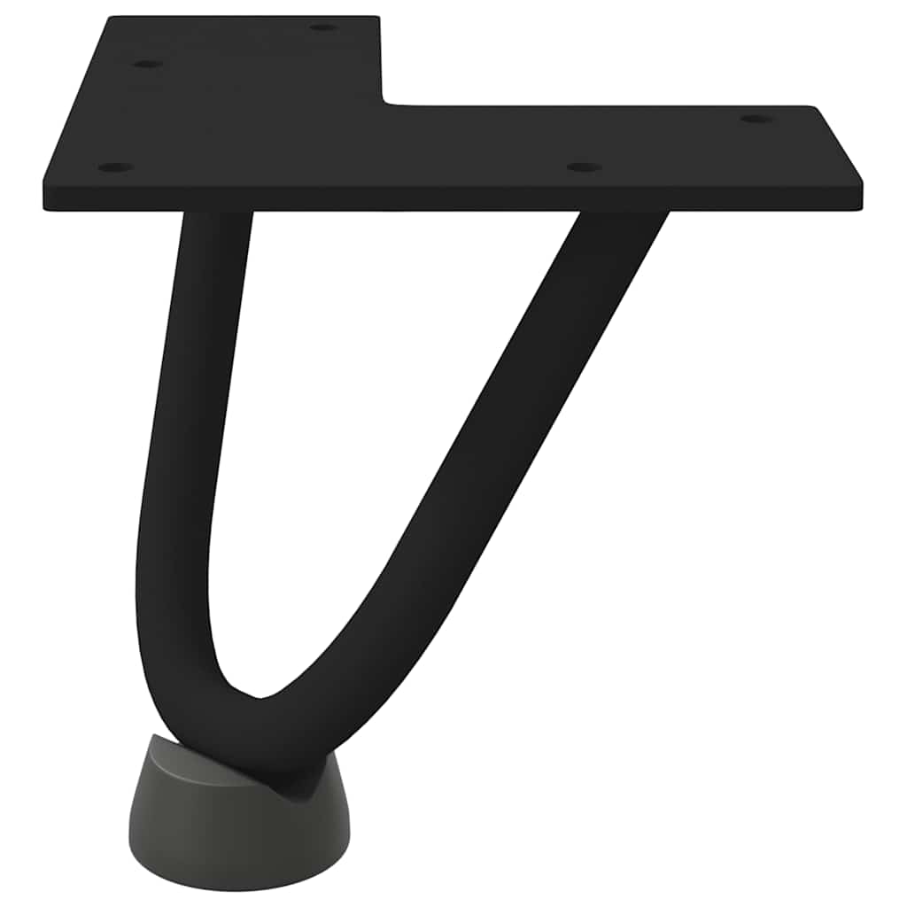 vidaXL Haarnadelbeine für Couchtisch 4 Stk. Schwarz 10 cm Massivstahl