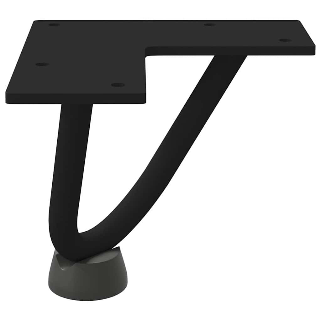 vidaXL Haarnadelbeine für Couchtisch 4 Stk. Schwarz 10 cm Massivstahl