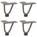 vidaXL Haarnadelbeine für Couchtisch 4 Stk. Naturstahl 10 cm Massivstahl
