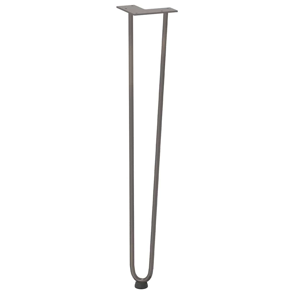 vidaXL Haarnadelbeine für Konsolentische 4 Stk. Naturstahl 72 cm Massivstahl