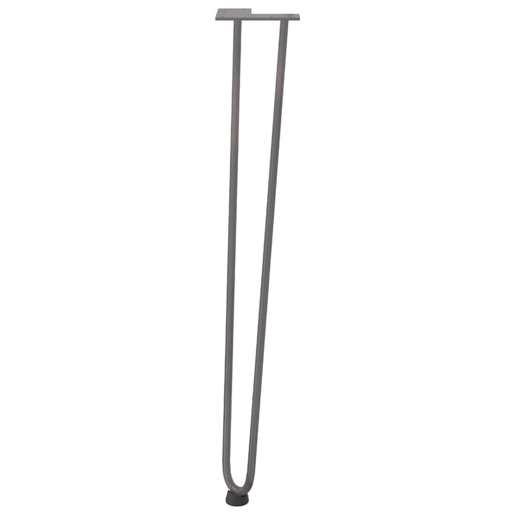 vidaXL Haarnadelbeine für Konsolentische 4 Stk. Naturstahl 72 cm Massivstahl