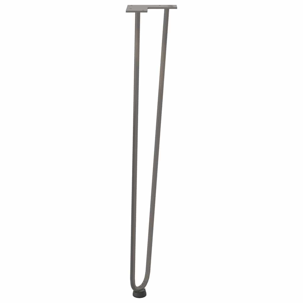 vidaXL Haarnadelbeine für Konsolentische 4 Stk. Naturstahl 72 cm Massivstahl