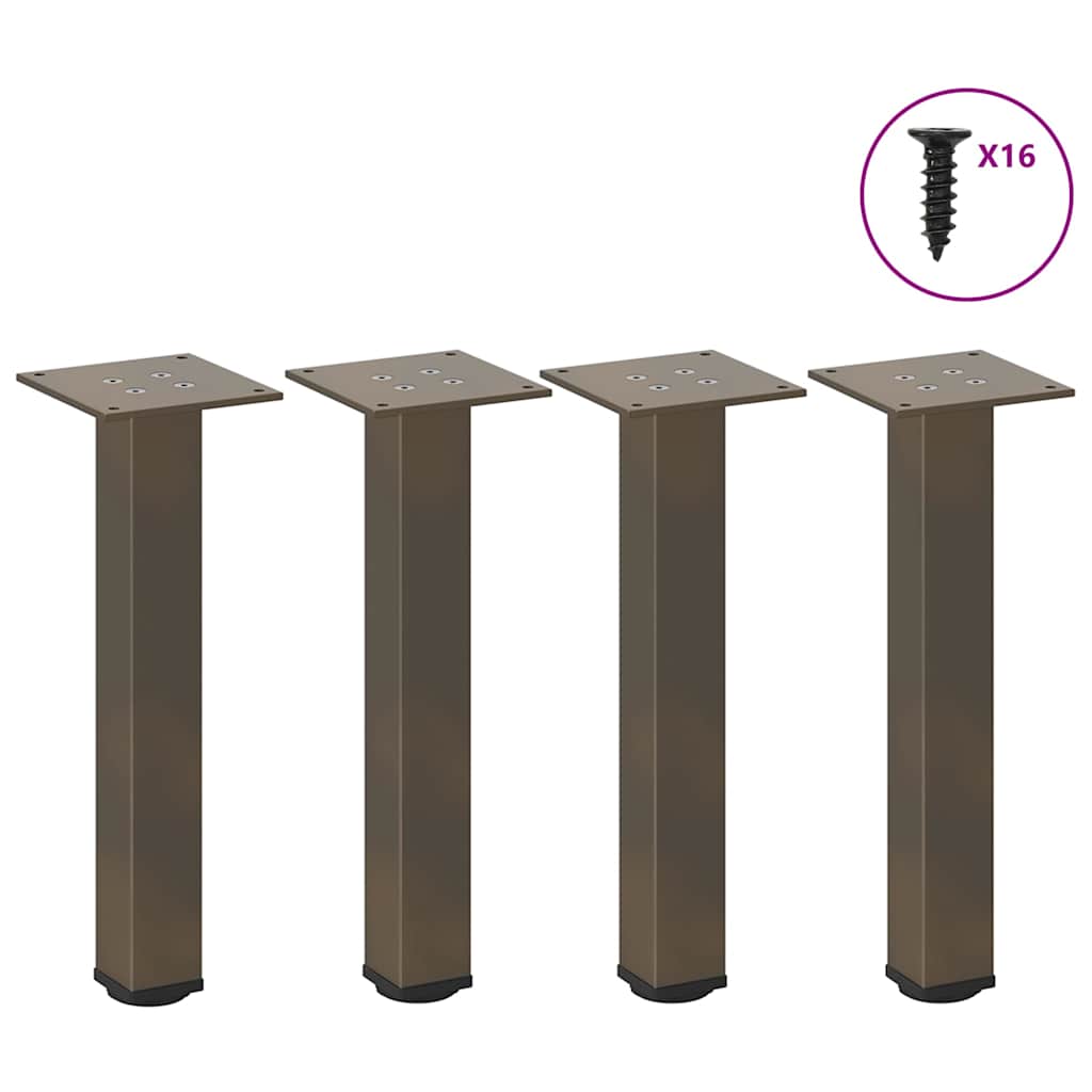 vidaXL Couchtischbeine 4 Stk. Naturstahl 30-32 cm Stahl