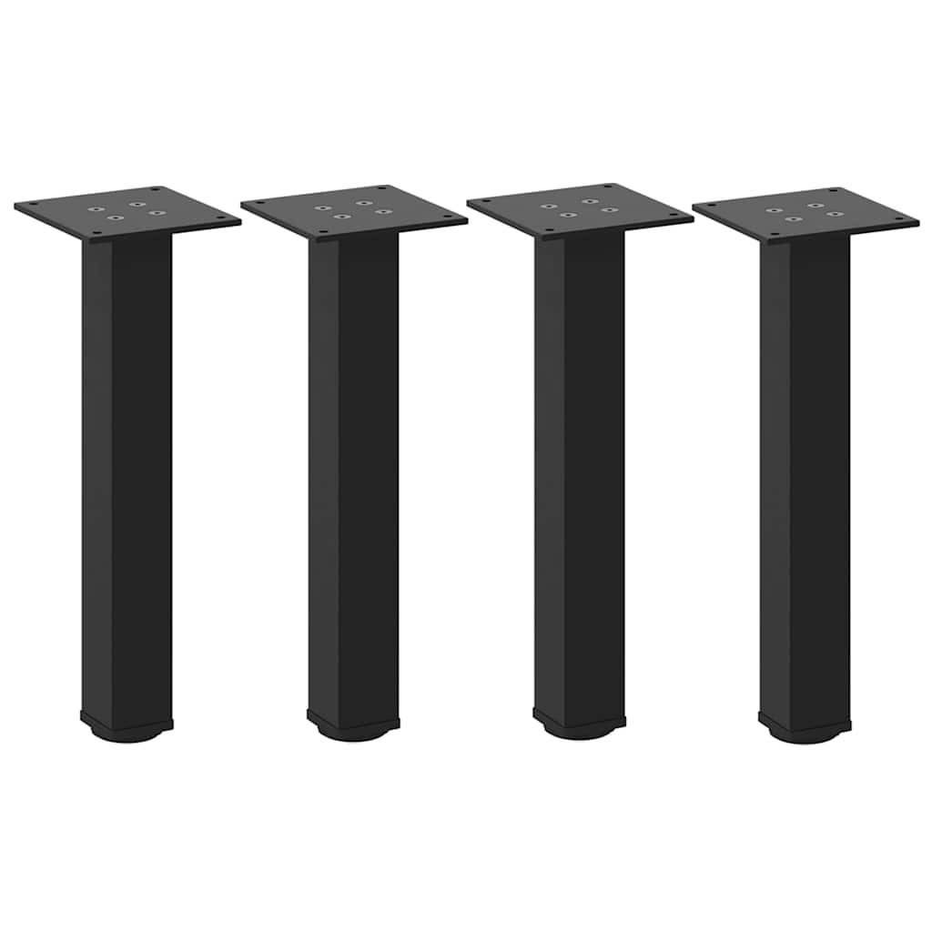 vidaXL Couchtischbeine 4 Stk. Schwarz 42-44 cm Stahl