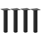 vidaXL Couchtischbeine 4 Stk. Schwarz 42-44 cm Stahl