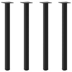 vidaXL Konsolentischbeine 4 Stk. Schwarz 72-74 cm Stahl