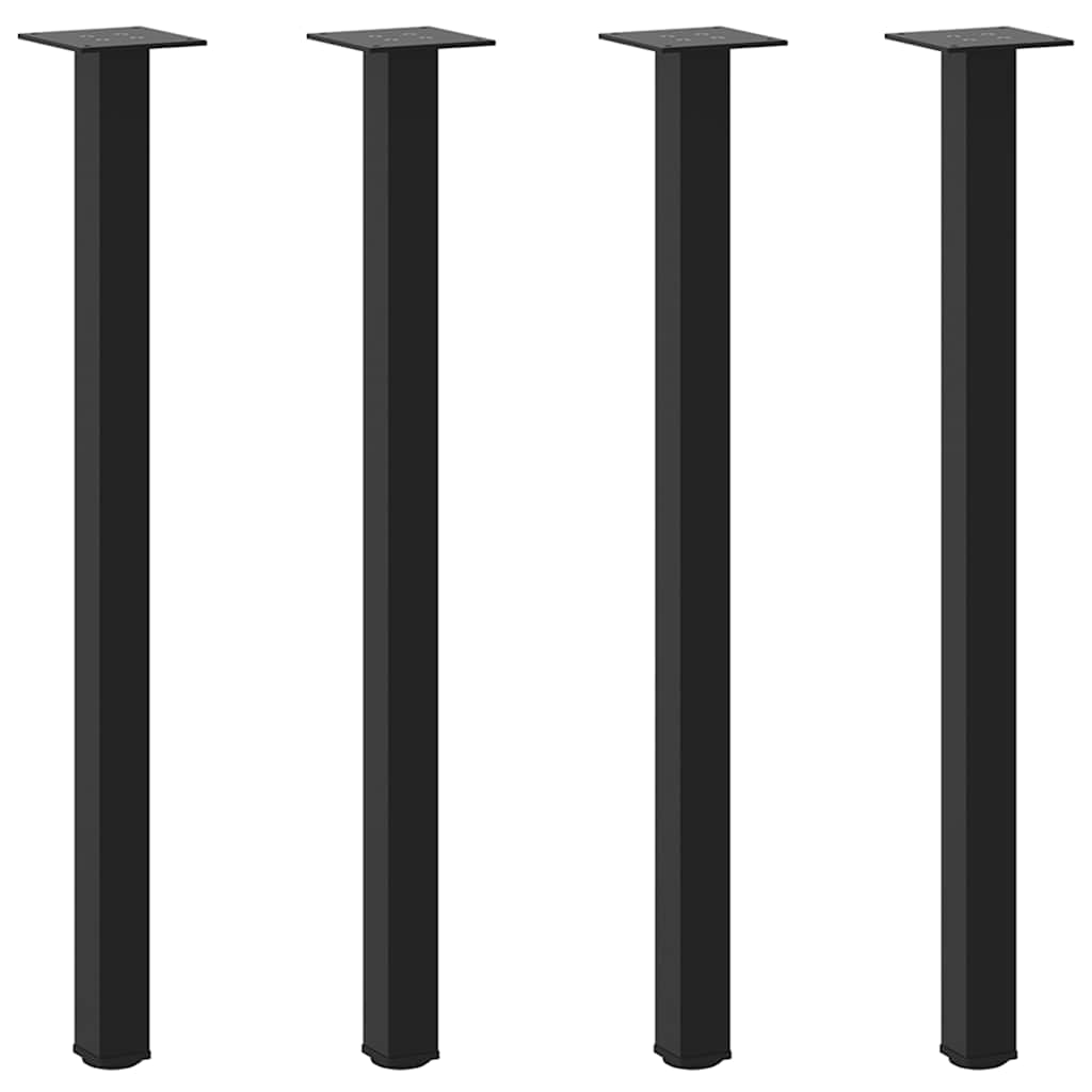 vidaXL Konsolentischbeine 4 Stk. Schwarz 72-74 cm Stahl