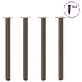 vidaXL Konsolentischbeine 4 Stk. Naturstahl 72-74 cm Stahl