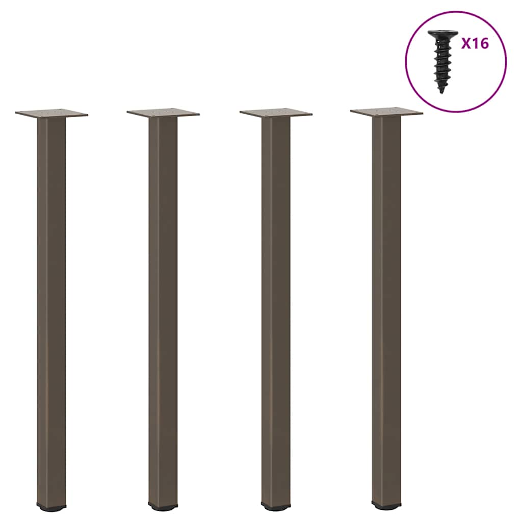 vidaXL Konsolentischbeine 4 Stk. Naturstahl 72-74 cm Stahl