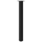 vidaXL Bartischbeine 4 Stk. Schwarz 90-92 cm Stahl