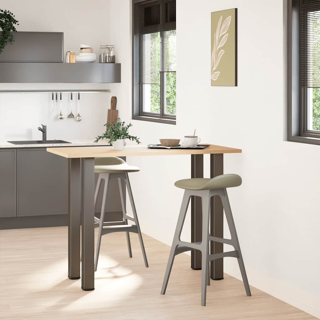 vidaXL Bartischbeine 4 Stk. Naturstahl 90-92 cm Stahl