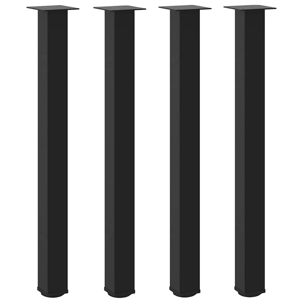 vidaXL Bartischbeine 4 Stk. Schwarz 100-102 cm Stahl