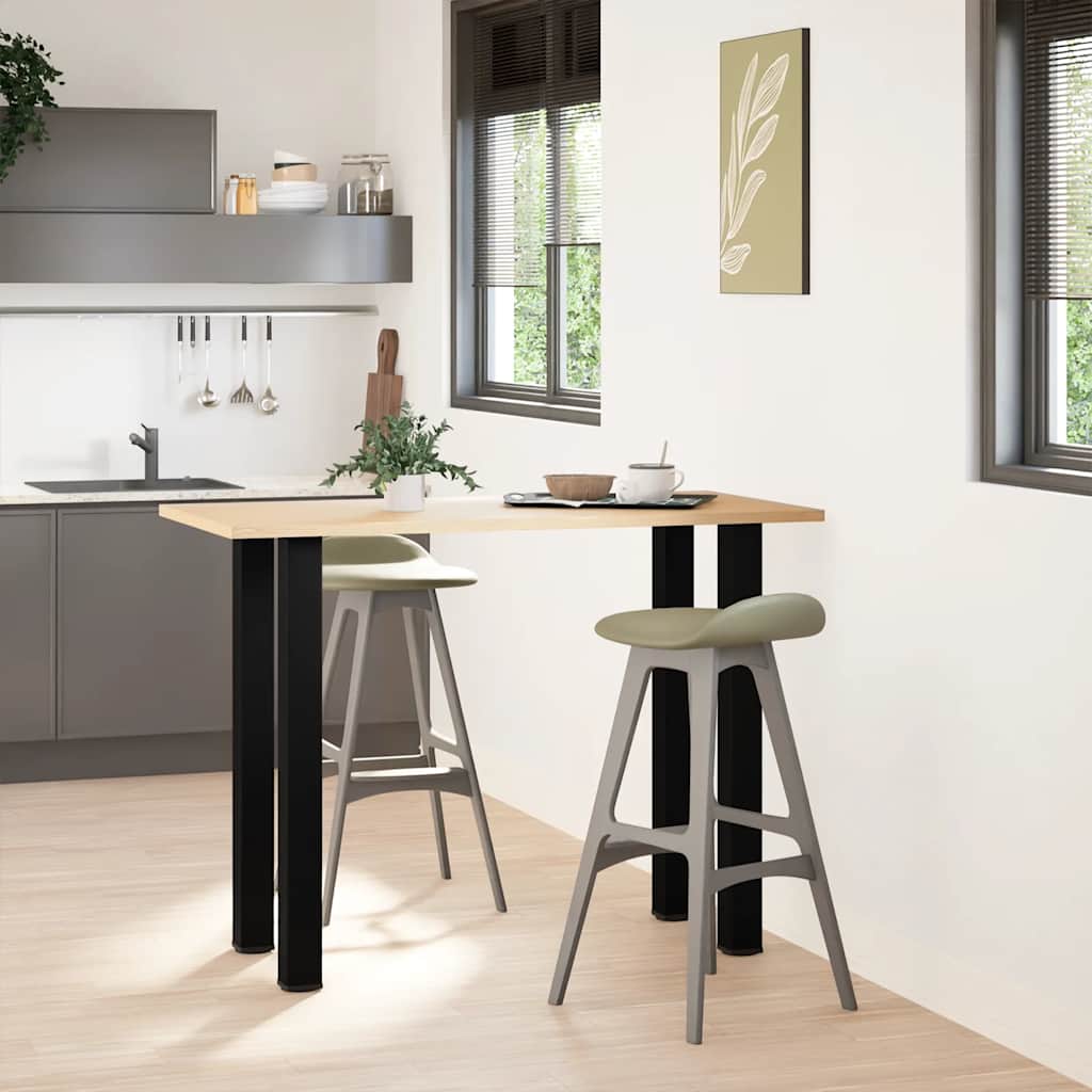vidaXL Bartischbeine 4 Stk. Schwarz 100-102 cm Stahl