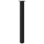 vidaXL Bartischbeine 4 Stk. Schwarz 100-102 cm Stahl